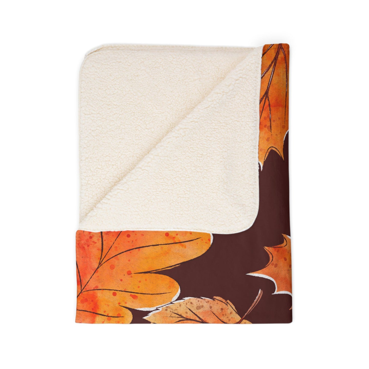 Fall Leaves 2 Fleece Sherpa Blanket