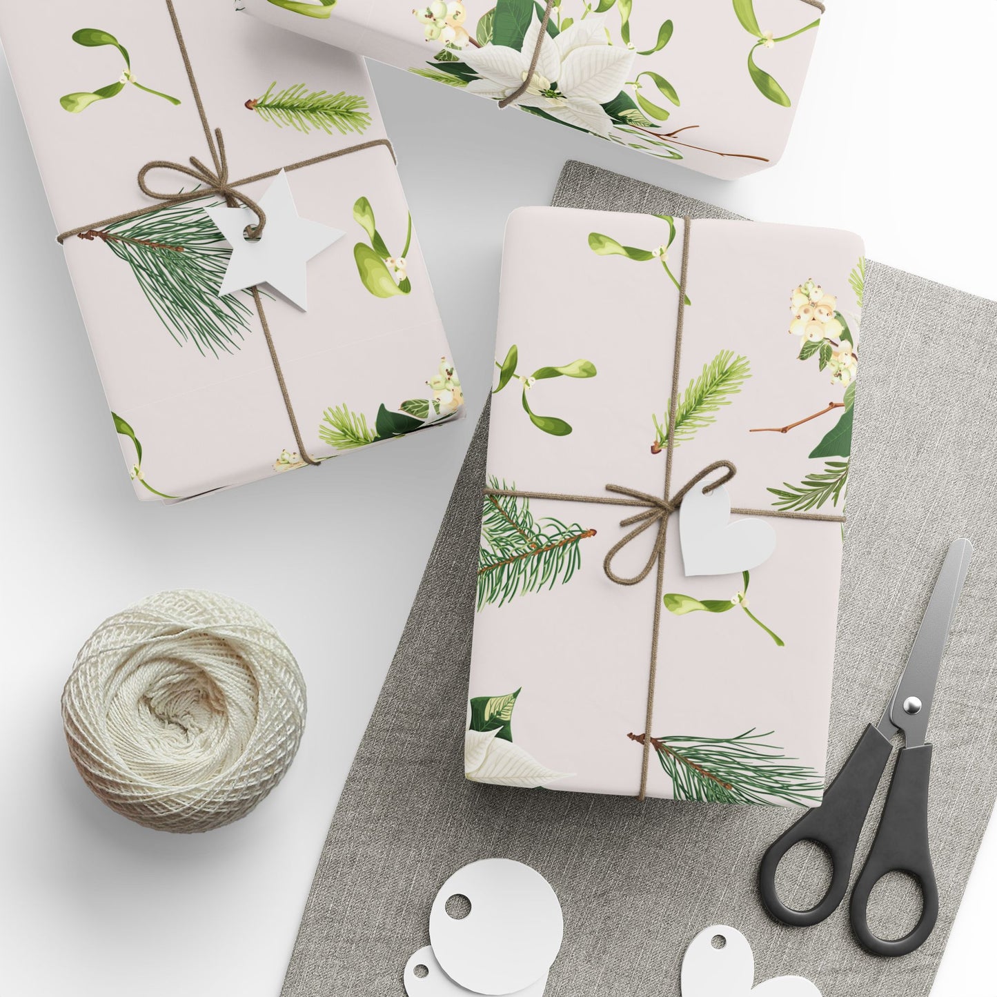 Green Floral Wrapping Papers
