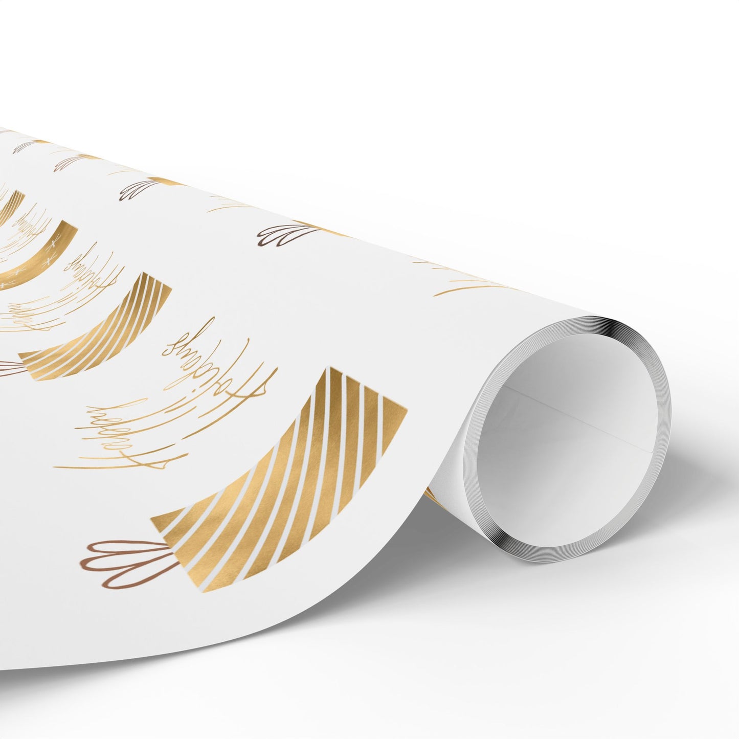 Gold and White Wrapping Paper