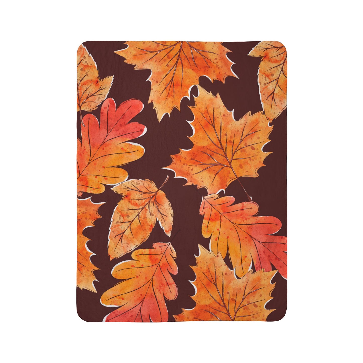 Fall Leaves 2 Fleece Sherpa Blanket
