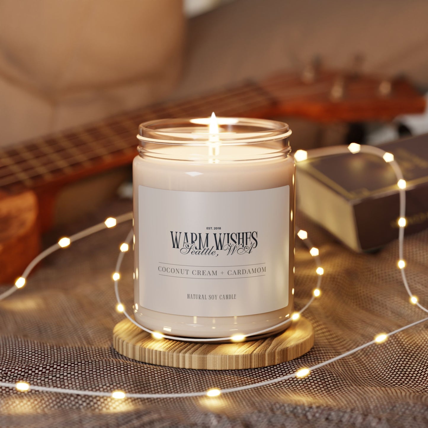 Coconut Cream + Cardamom Soy Candle, 9oz