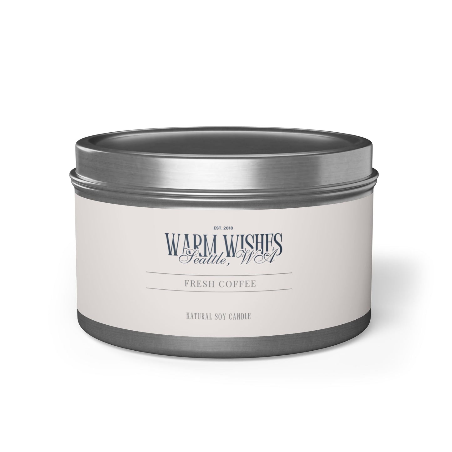 Fresh Coffee Scented Tin Candle (4oz, 8oz)