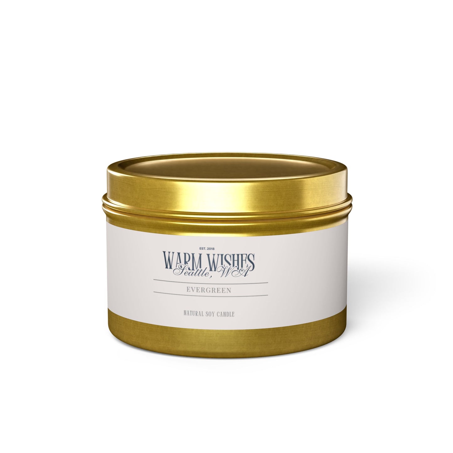 Evergreen Scented Tin Candle (4oz, 8oz)