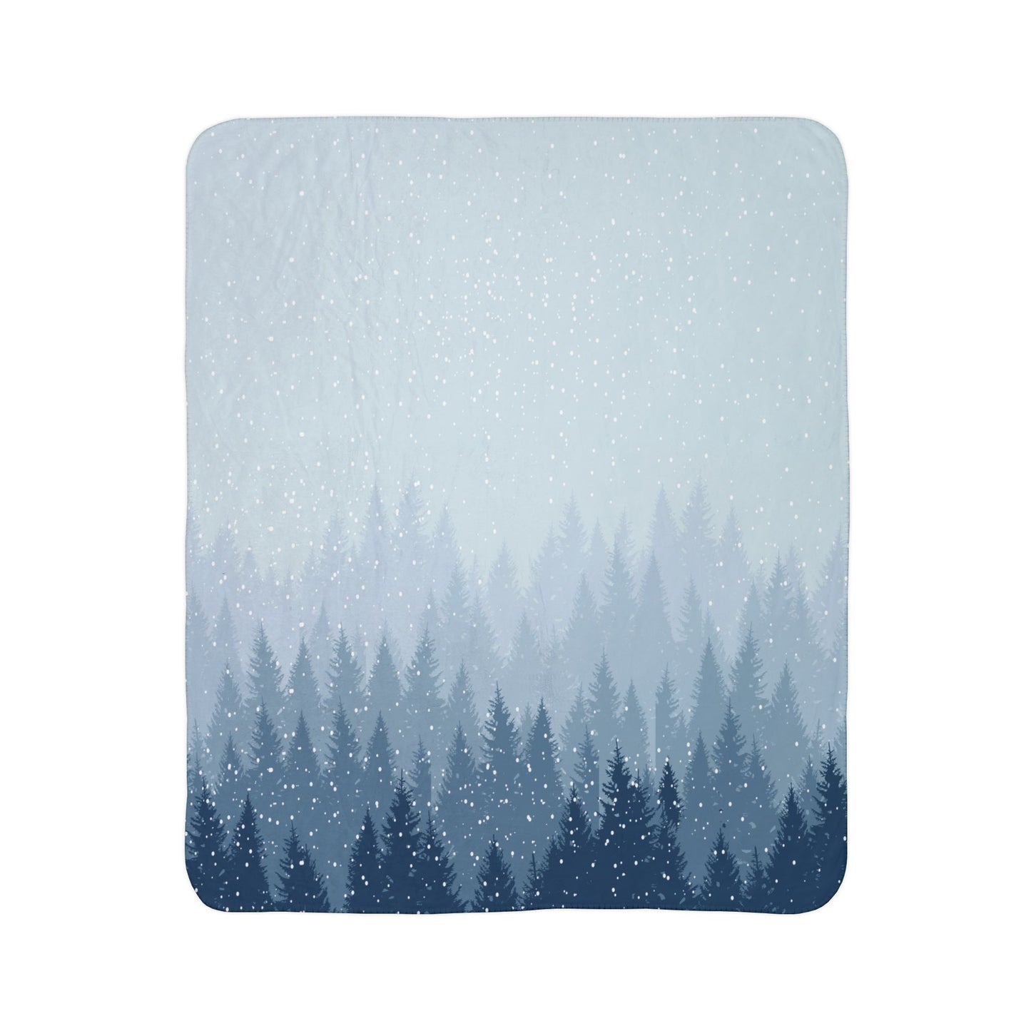 Snowy Mountains Fleece Sherpa Blanket