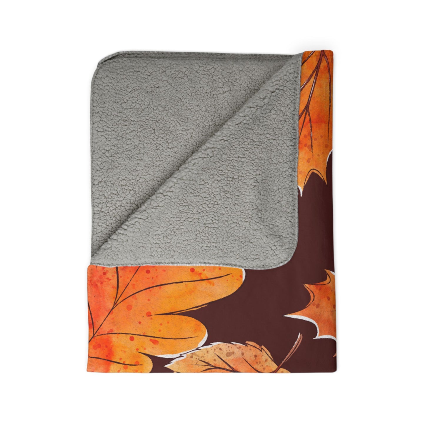 Fall Leaves 2 Fleece Sherpa Blanket