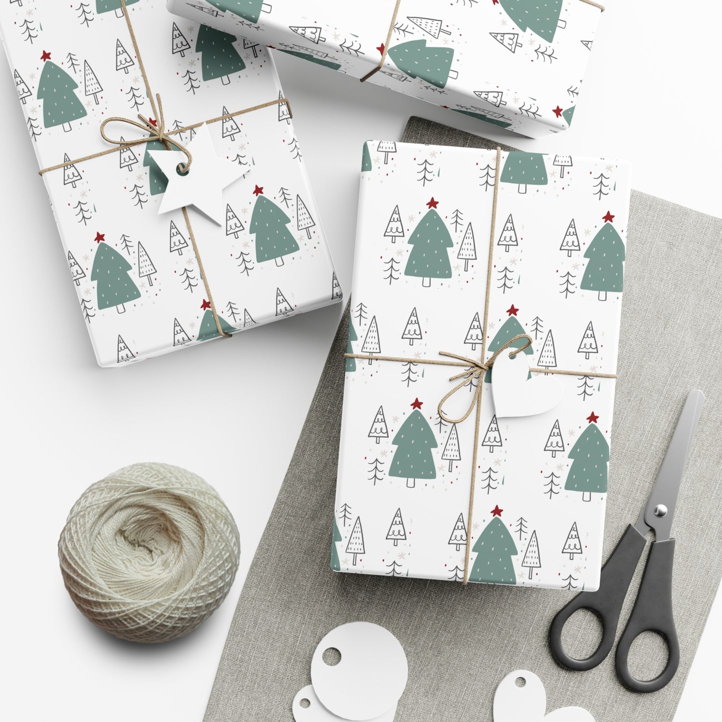 Green Tree Gift Wrap