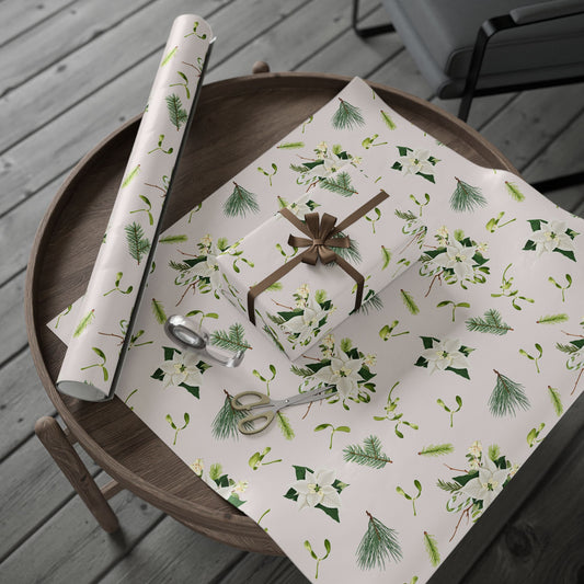 Green Floral Wrapping Papers