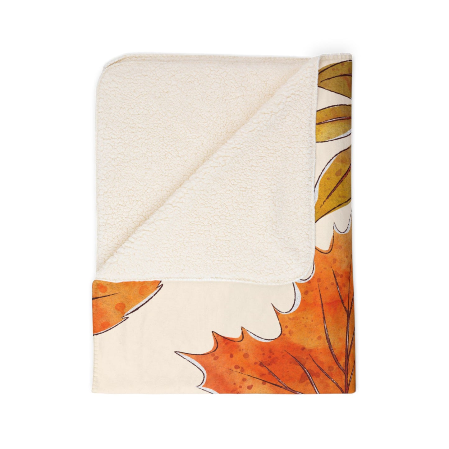 Fall Leaves Fleece Sherpa Blanket