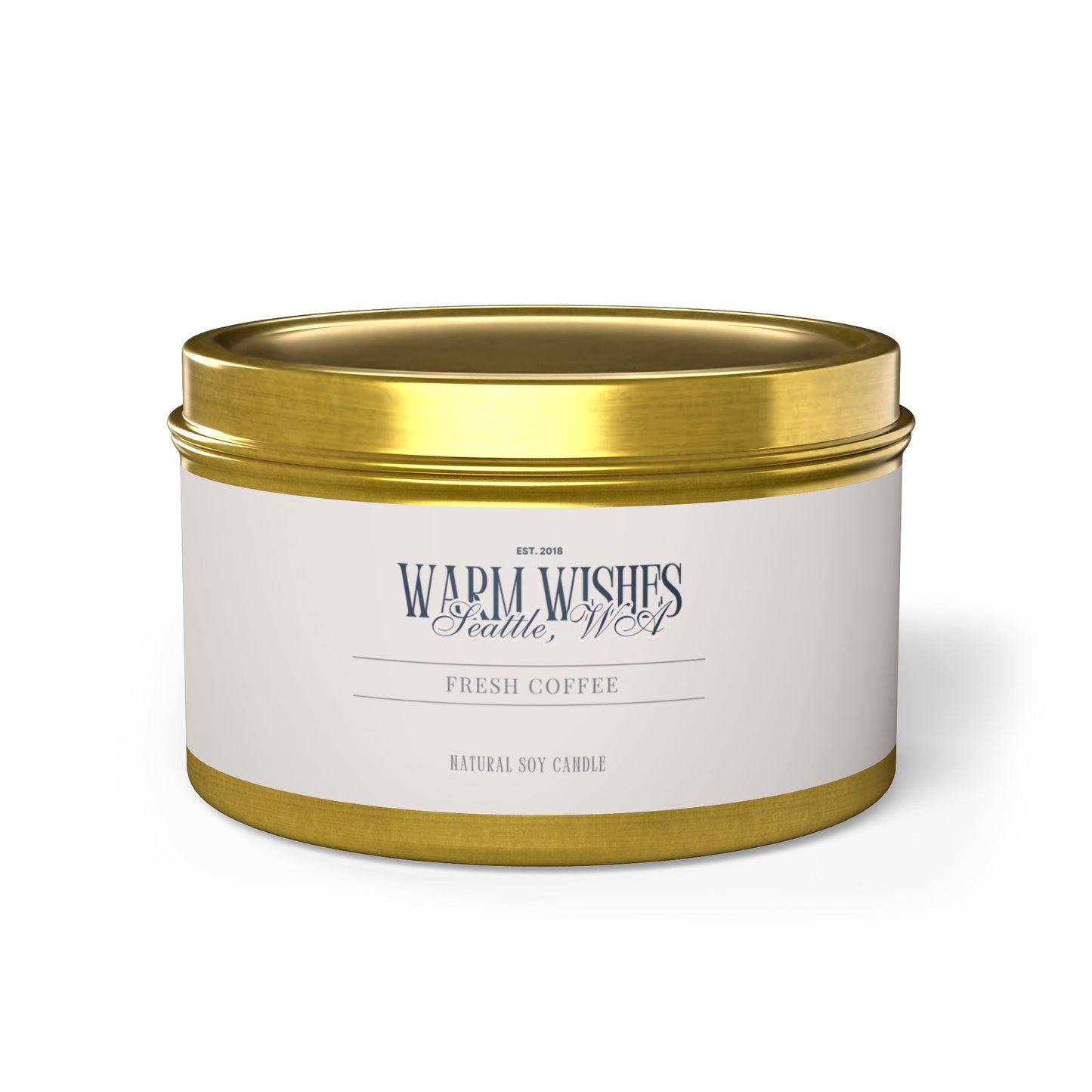 Fresh Coffee Scented Tin Candle (4oz, 8oz)