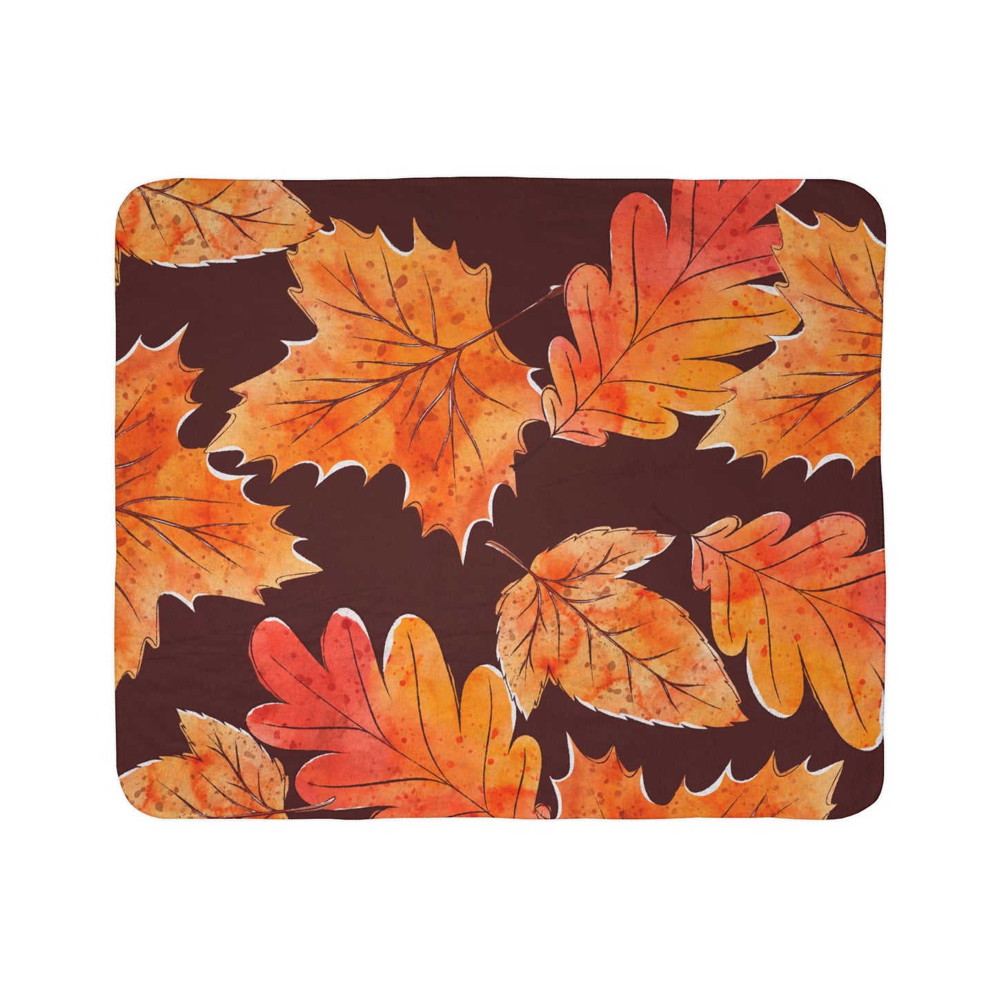 Fall Leaves 2 Fleece Sherpa Blanket
