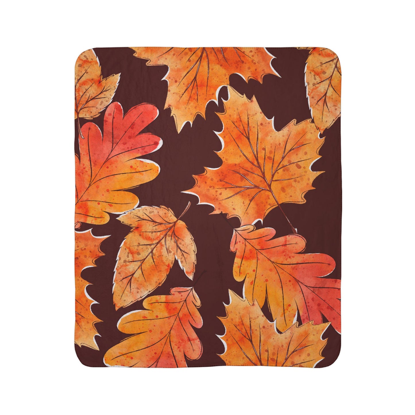 Fall Leaves 2 Fleece Sherpa Blanket