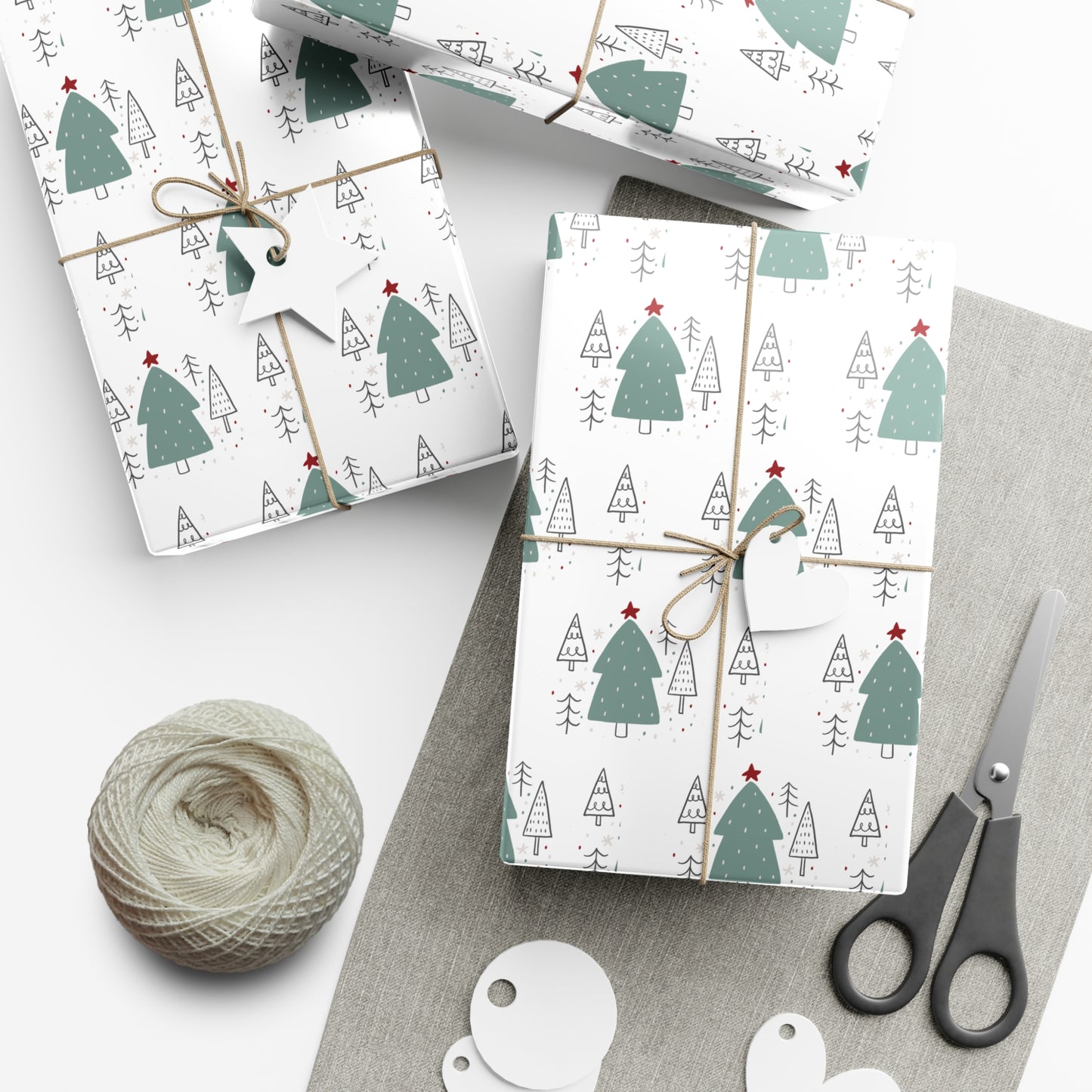 Green Tree Gift Wrap