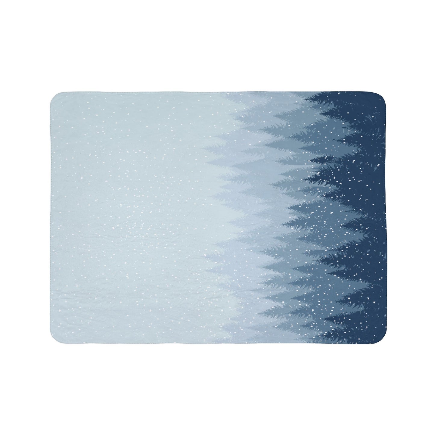 Snowy Mountains Fleece Sherpa Blanket