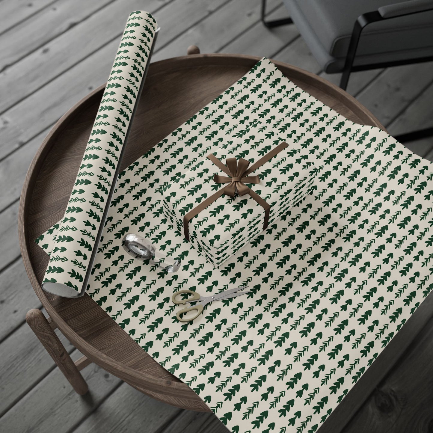 Green Pine Tree Wrapping Paper