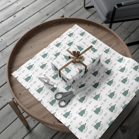 Green Tree Gift Wrap