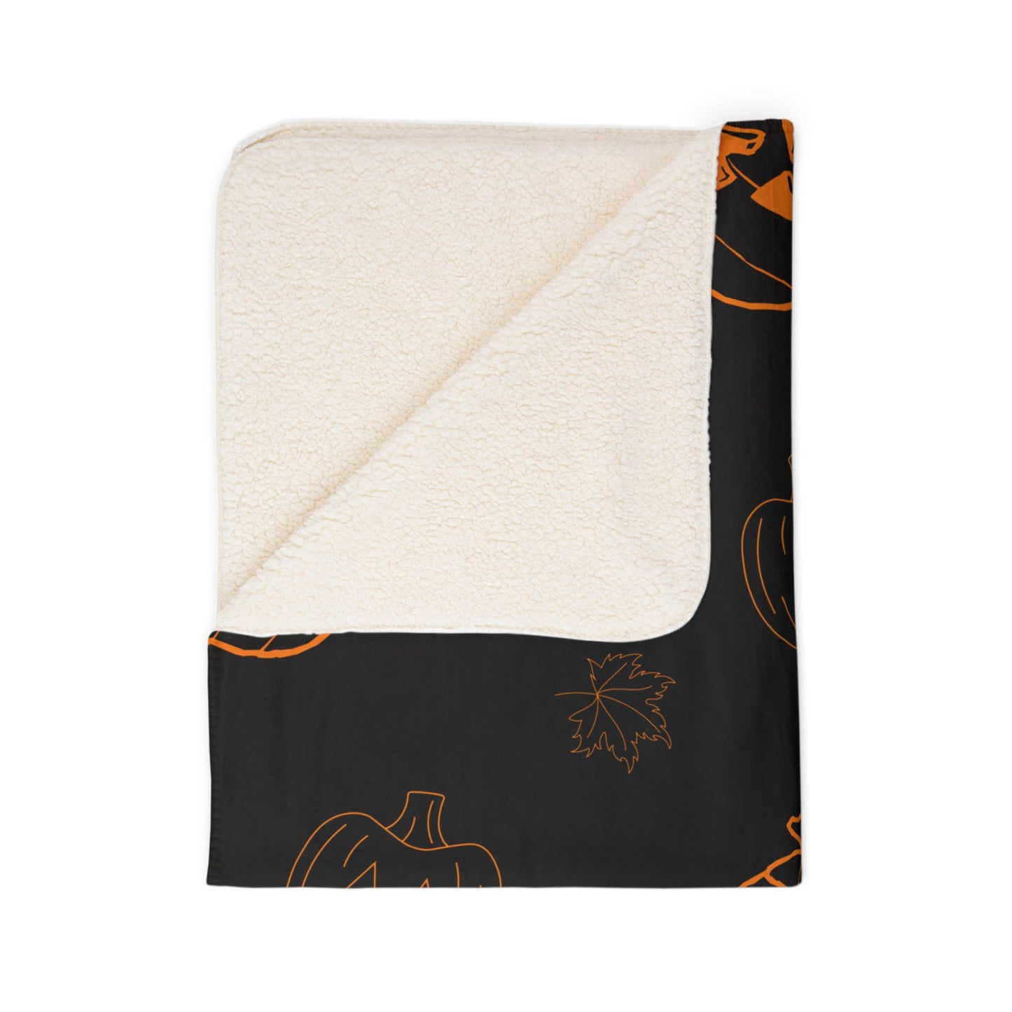 Jack-O-Lantern Fleece Sherpa Blanket