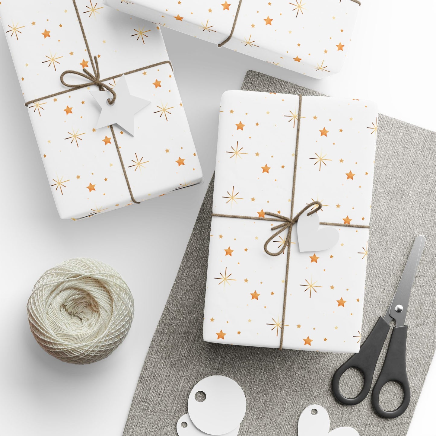 White Sparkle Wrapping Paper