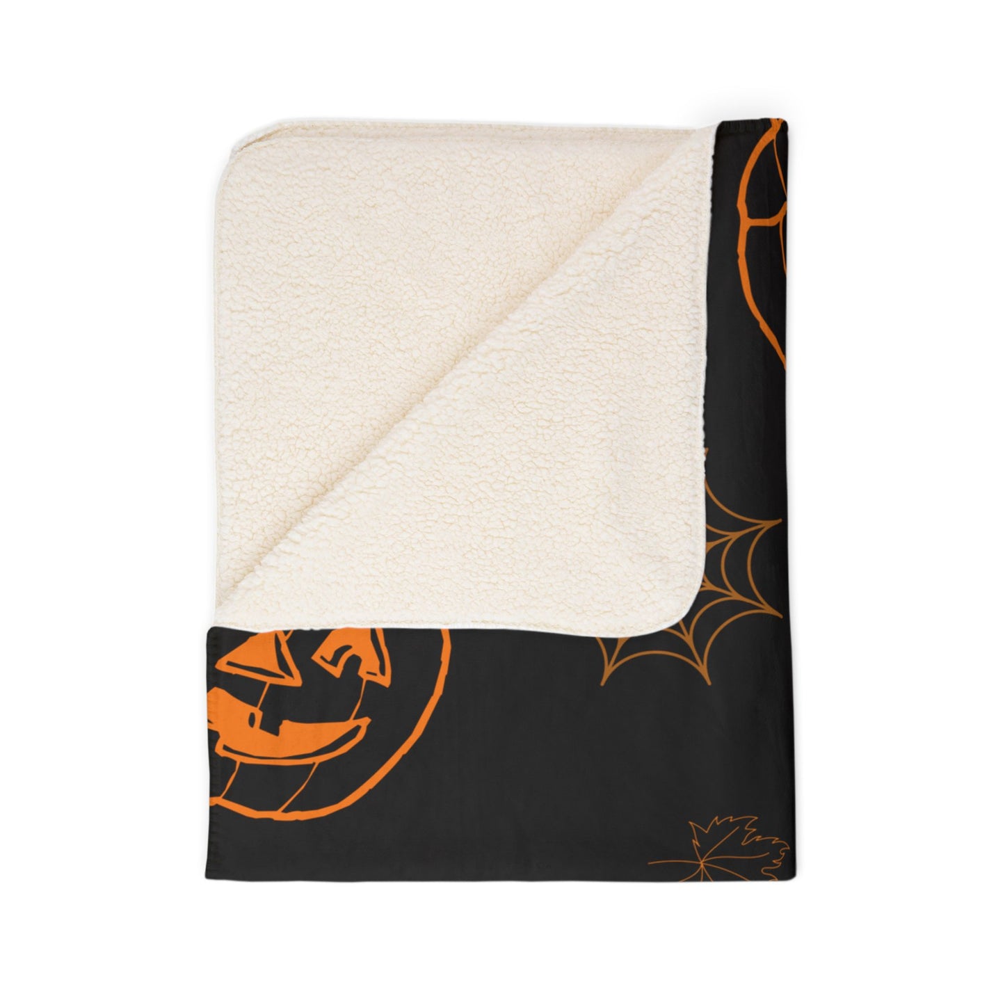 Jack-O-Lantern Fleece Sherpa Blanket