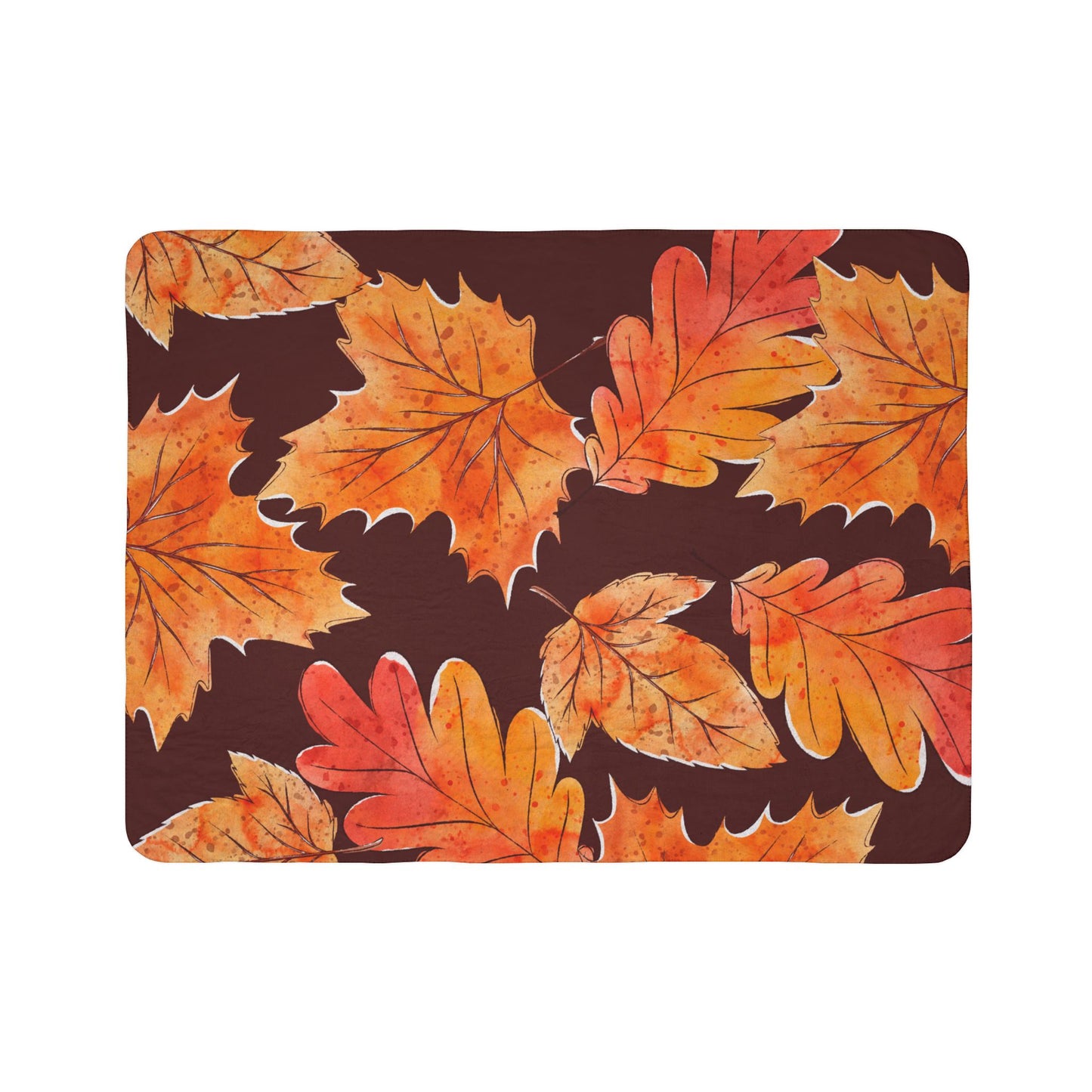 Fall Leaves 2 Fleece Sherpa Blanket