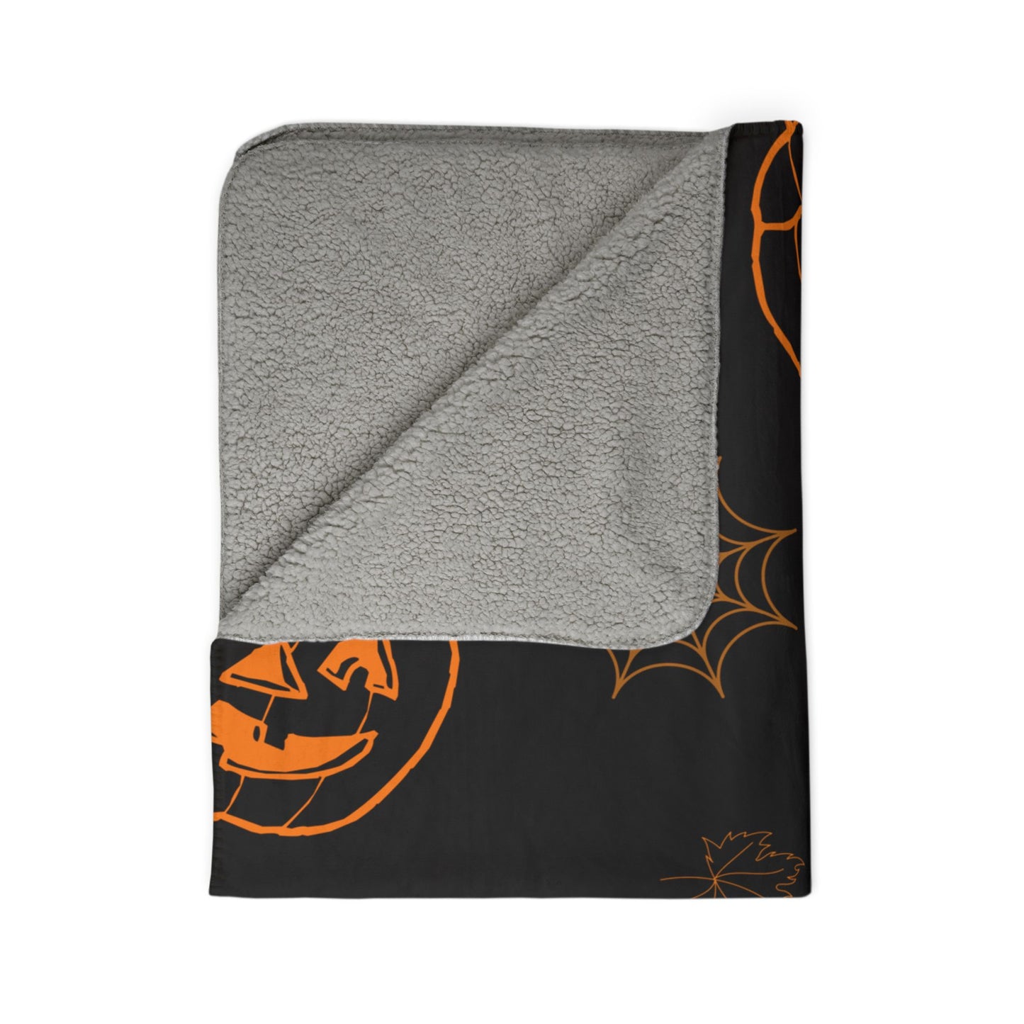 Jack-O-Lantern Fleece Sherpa Blanket