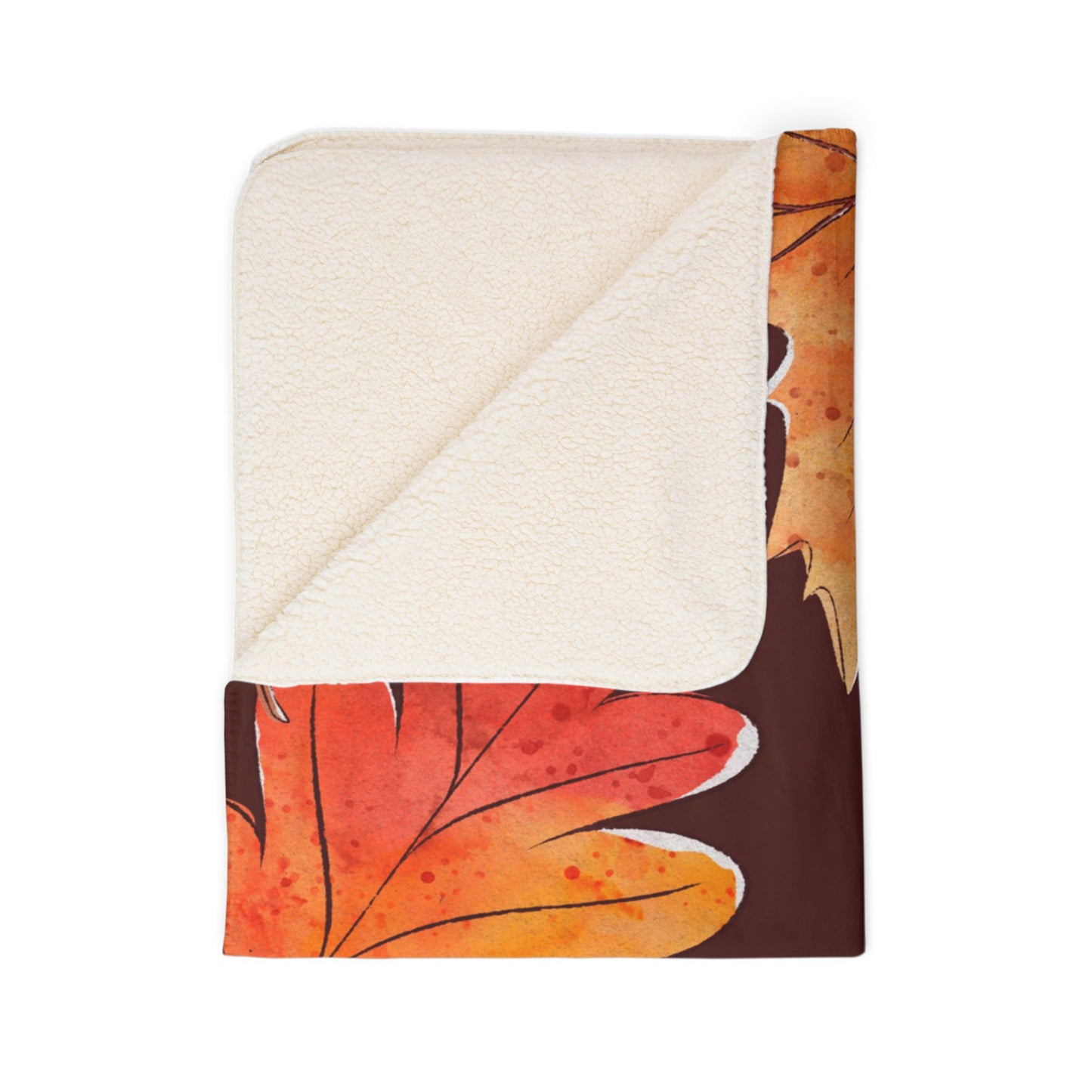 Fall Leaves 2 Fleece Sherpa Blanket