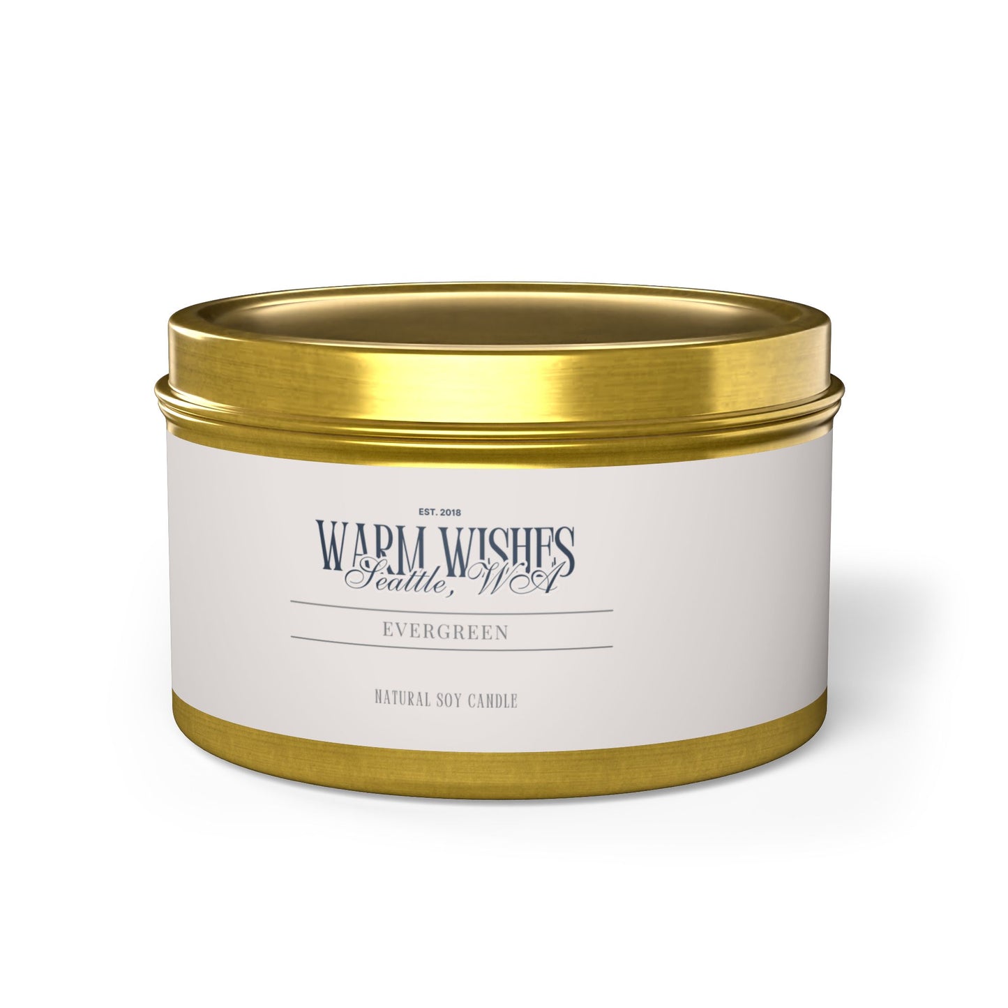 Evergreen Scented Tin Candle (4oz, 8oz)