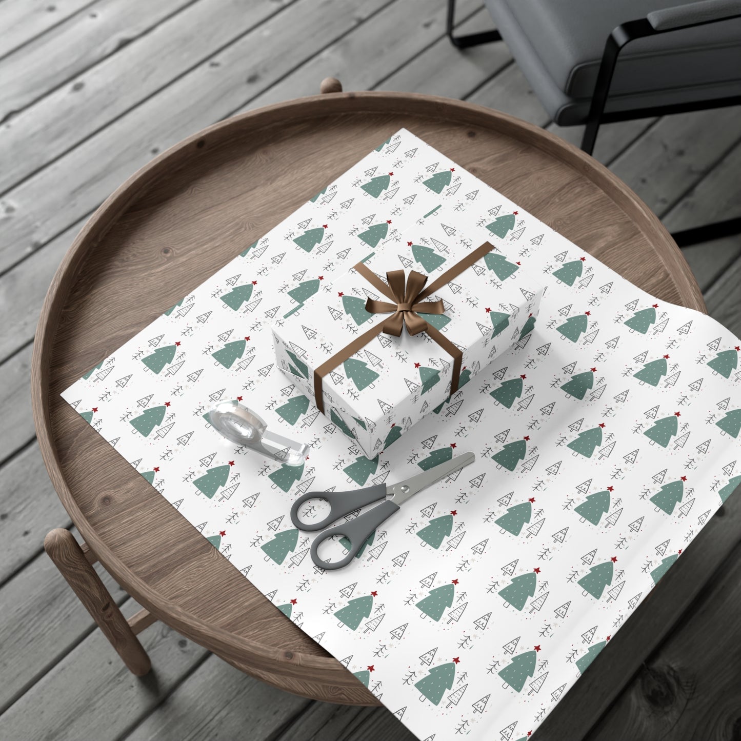 Green Tree Gift Wrap