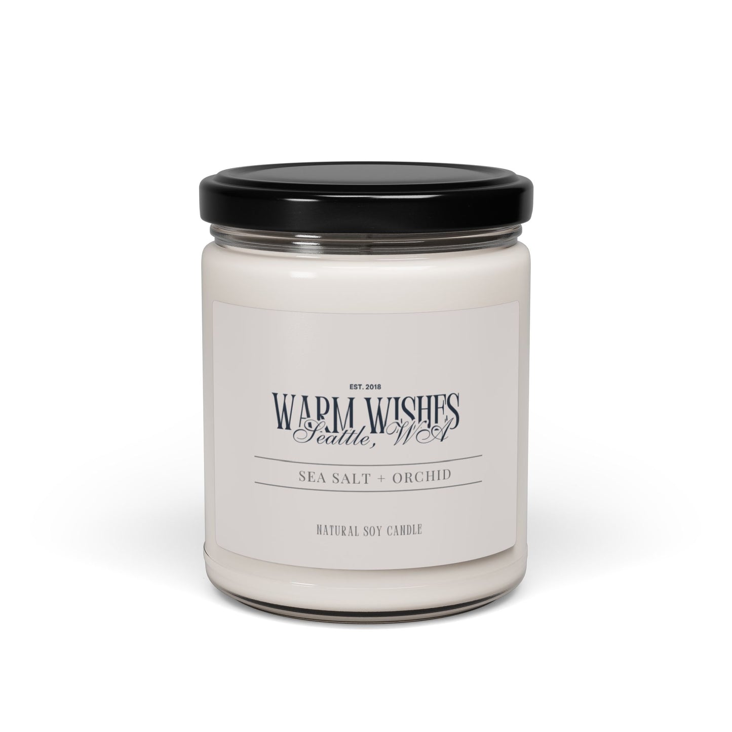 Sea Salt + Orchid Scented Soy Candle, 9oz