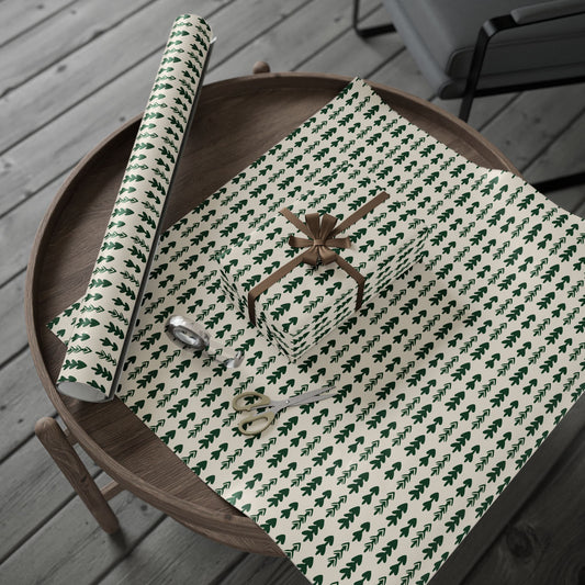 Green Pine Tree Wrapping Paper