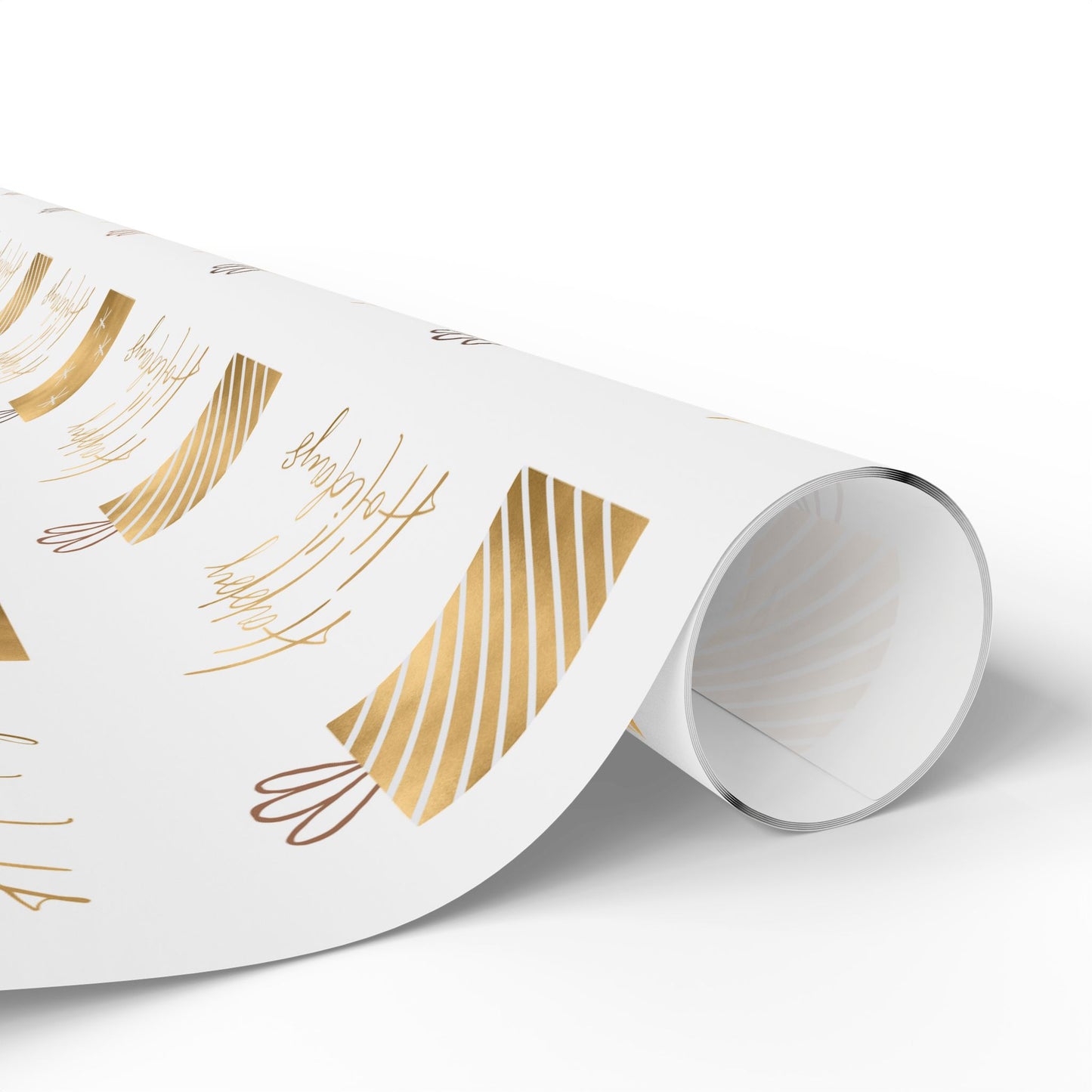 Gold and White Wrapping Paper