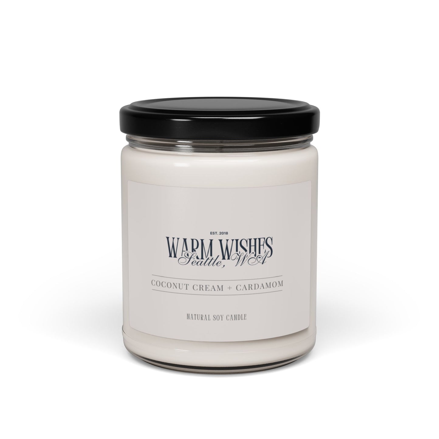 Coconut Cream + Cardamom Soy Candle, 9oz
