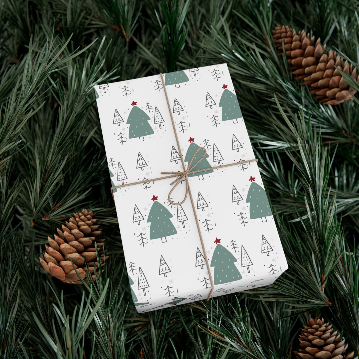Green Tree Gift Wrap