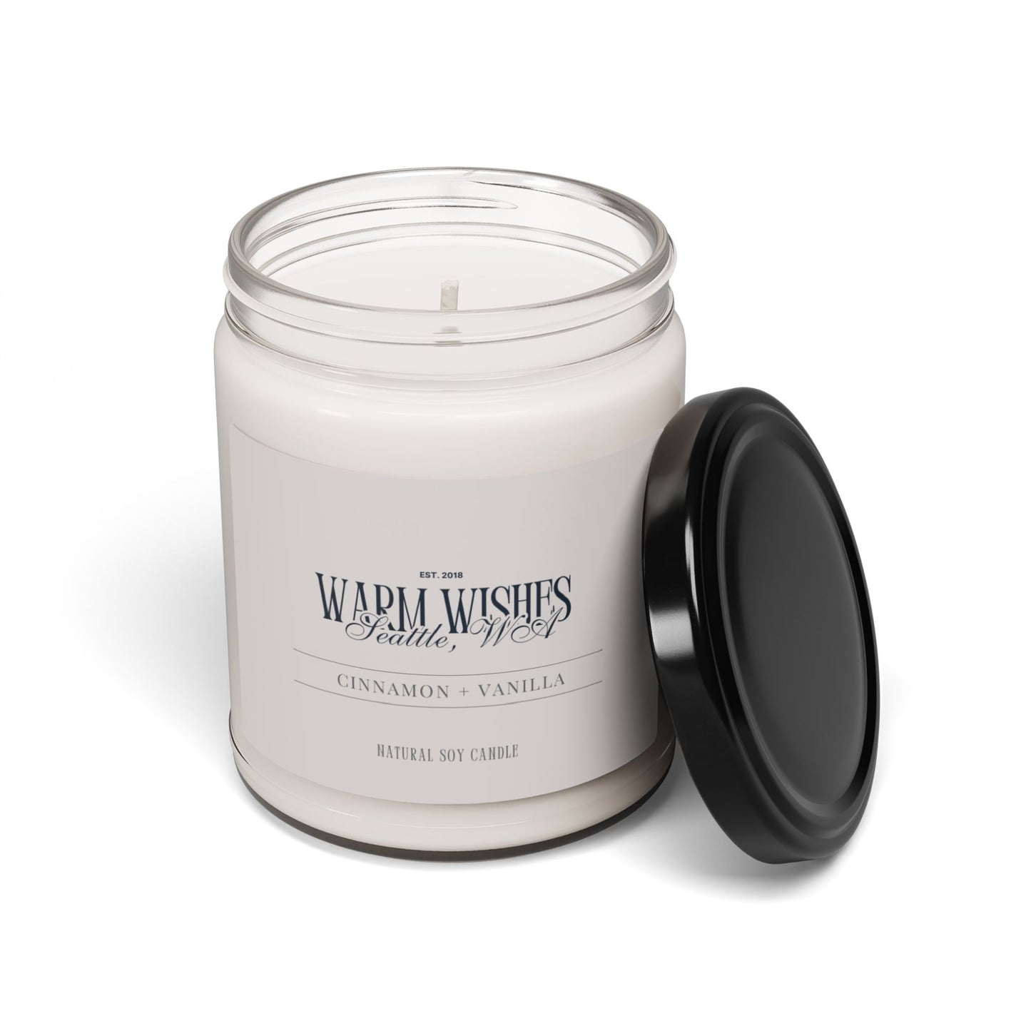 Cinnamon + Vanilla Soy Candle, 9oz