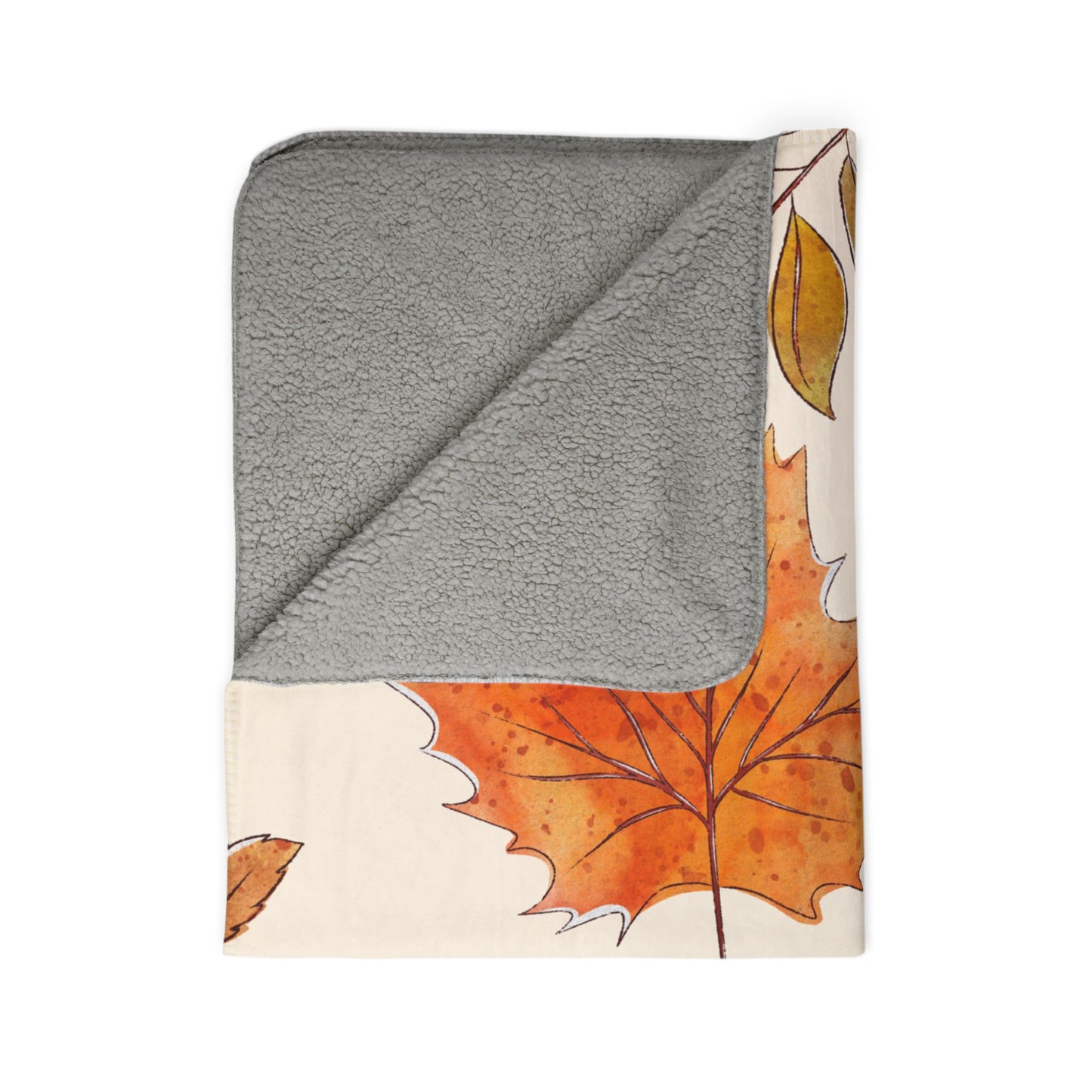Fall Leaves Fleece Sherpa Blanket