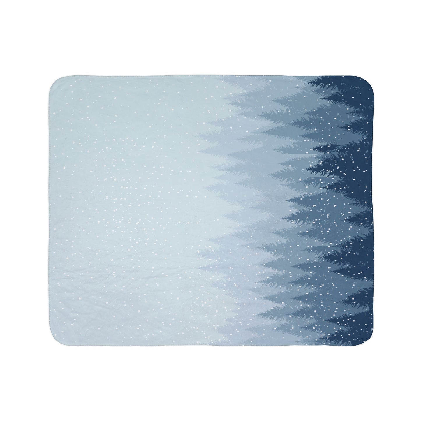 Snowy Mountains Fleece Sherpa Blanket