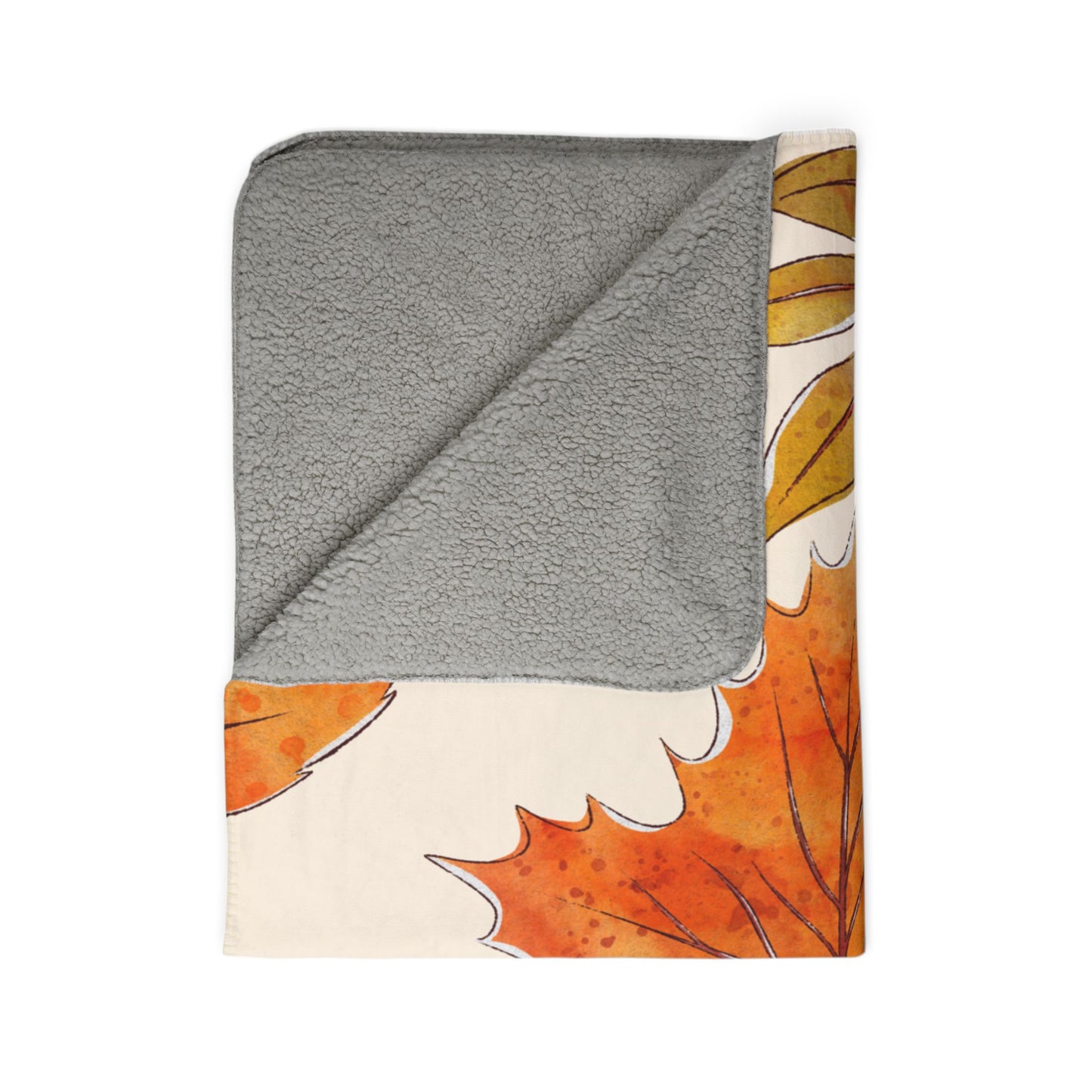 Fall Leaves Fleece Sherpa Blanket