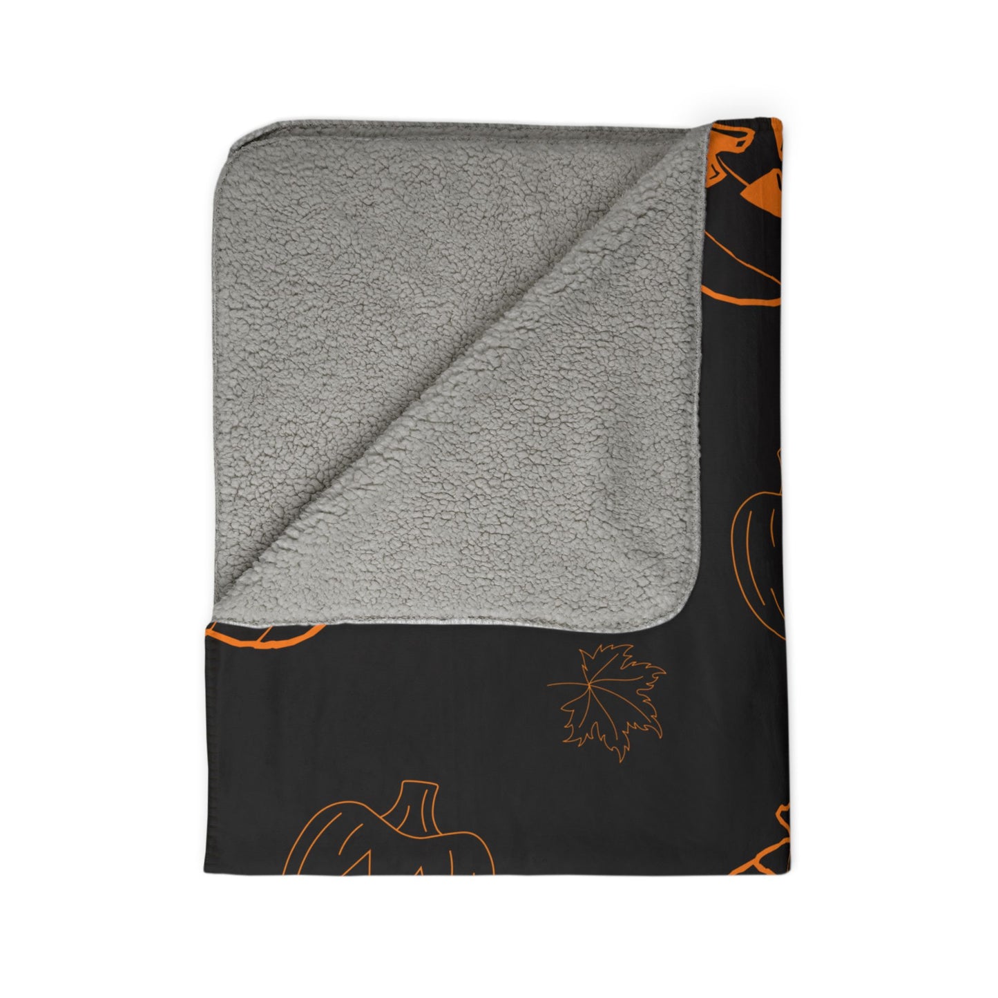 Jack-O-Lantern Fleece Sherpa Blanket